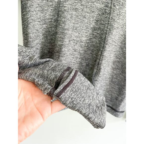 Lululemon | Run Your Heart Out Pullover Jacket | Heathered Black | Sz 6 - Picture 7 of 10